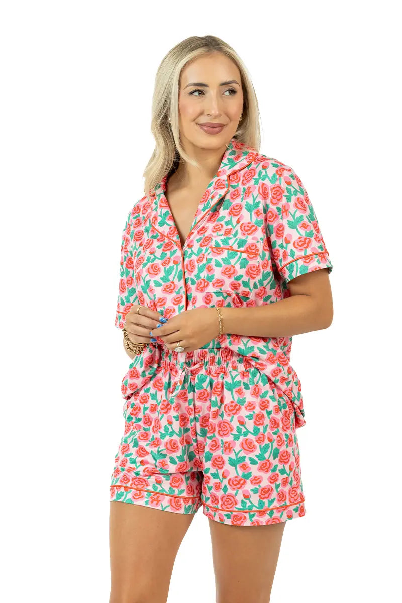 Whimsical Roses Wholesale Two-Piece Pajamas