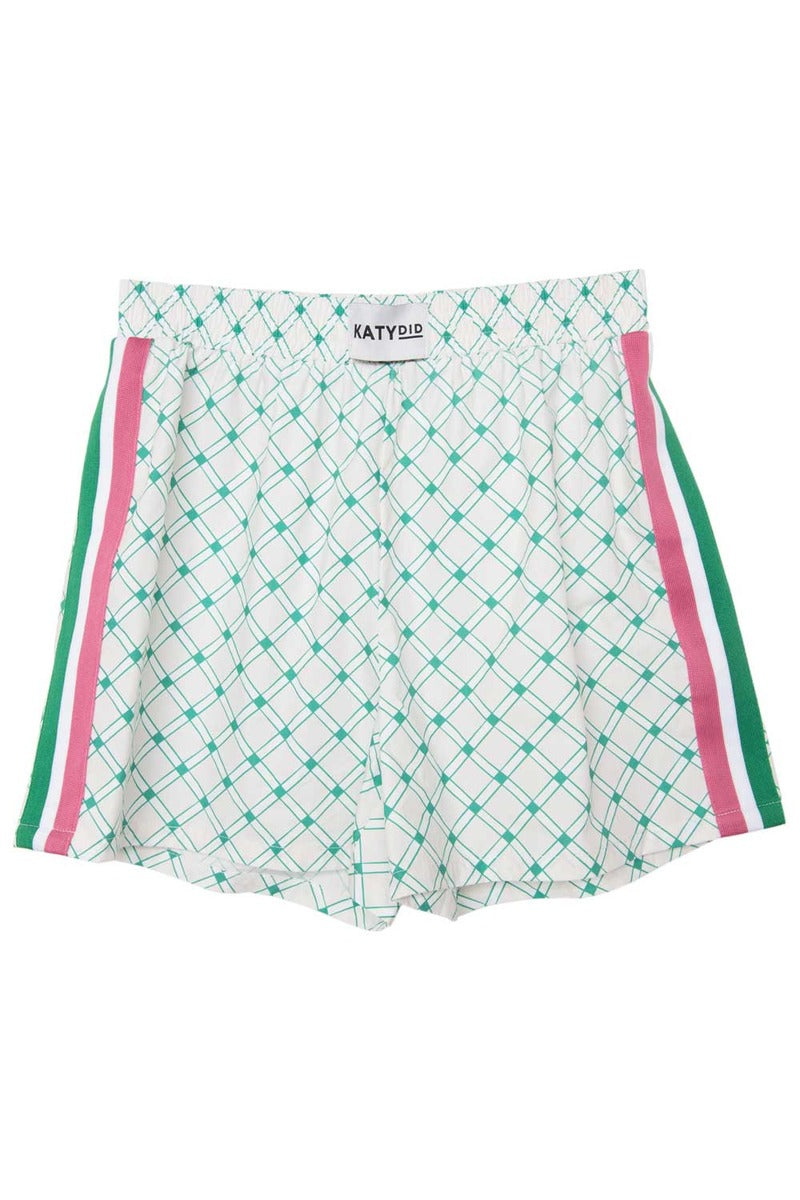 Pink and Green Plaid Wholesale Ladies Boxer Shorts