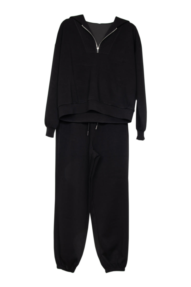 Black Wholesale Jogger Pants Two Piece Set