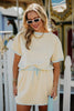 Yellow and Blue Wholesale Two Toned Skirt Set