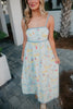 Light Blue Italian Summer Wholesale Flowy Maxi Dress