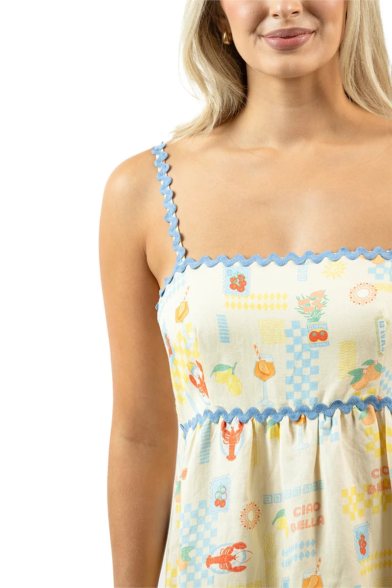Italian Summer Wholesale Maxi Dress for Women (Yellow)