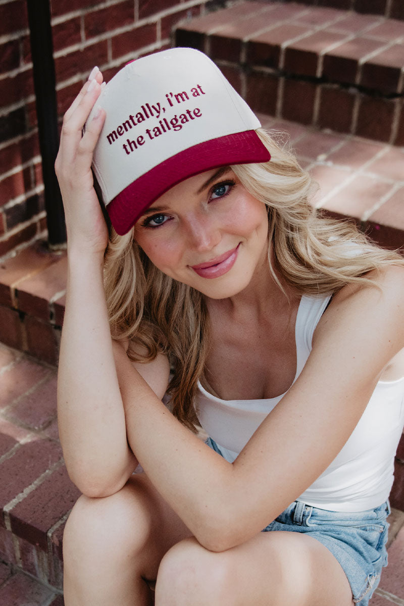 Mentally, I'm At The Tailgate Vintage Trucker Hats Wholesale