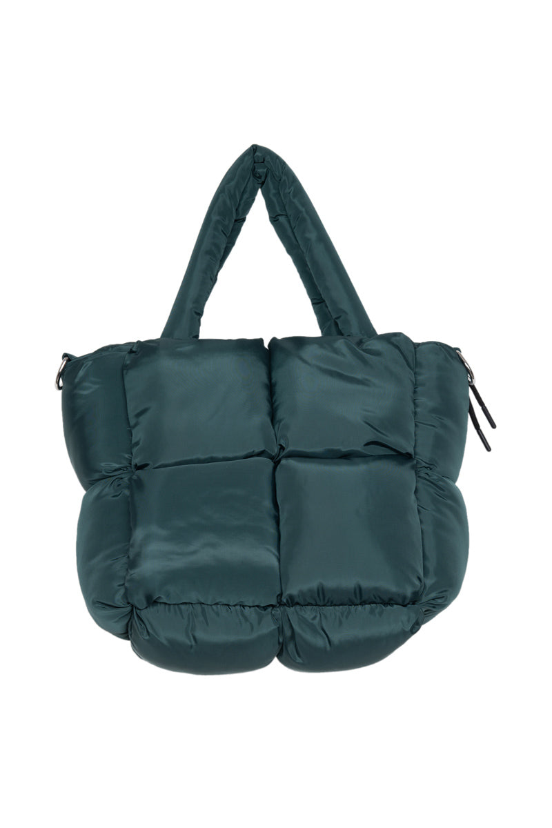 Forest Green Mini Puffer Tote