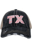 TX PINK Leopard Wholesale Trucker Hats