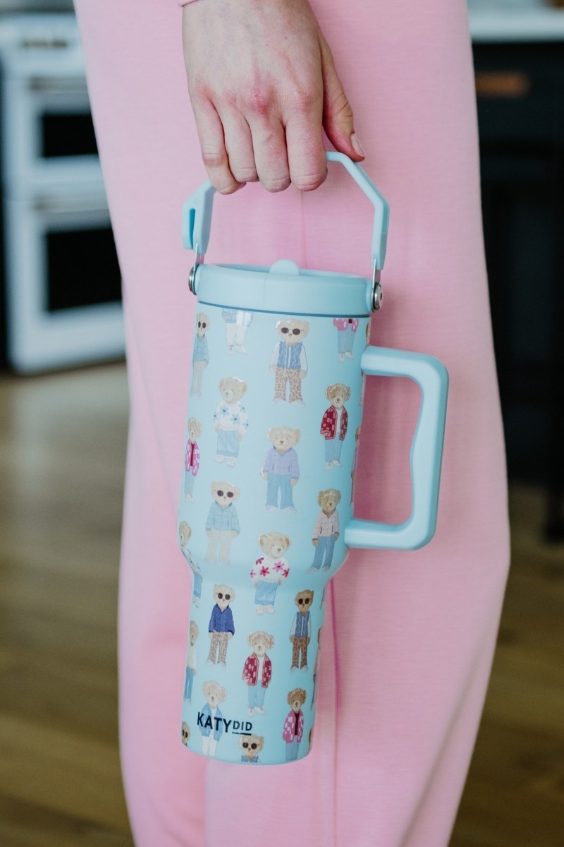 Fall Bears Wholesale 38 Oz Tumbler with Lid Handle