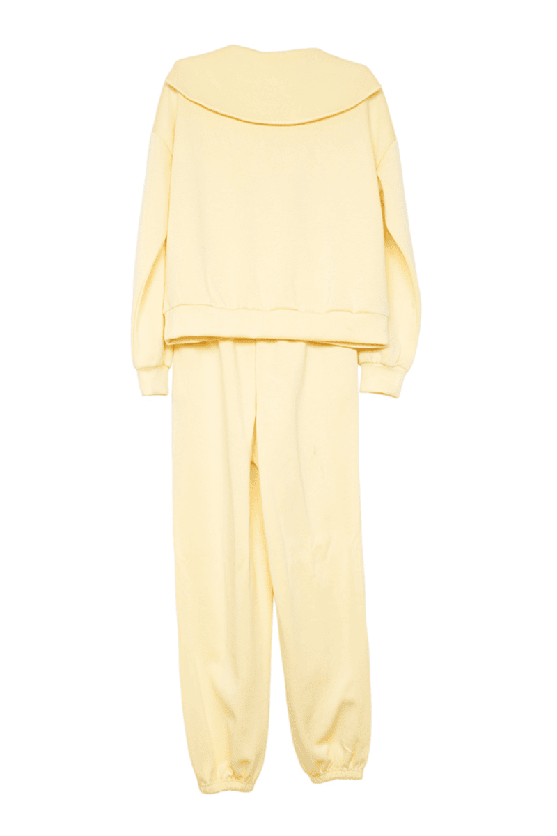 Yellow Women's Wholesale Half Zip Lounge Set