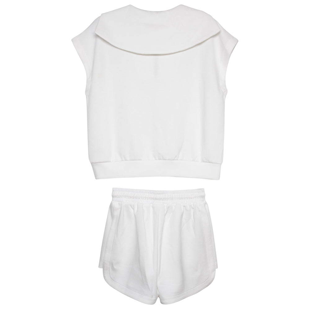 White Wholesale Half Zip Comfort Set