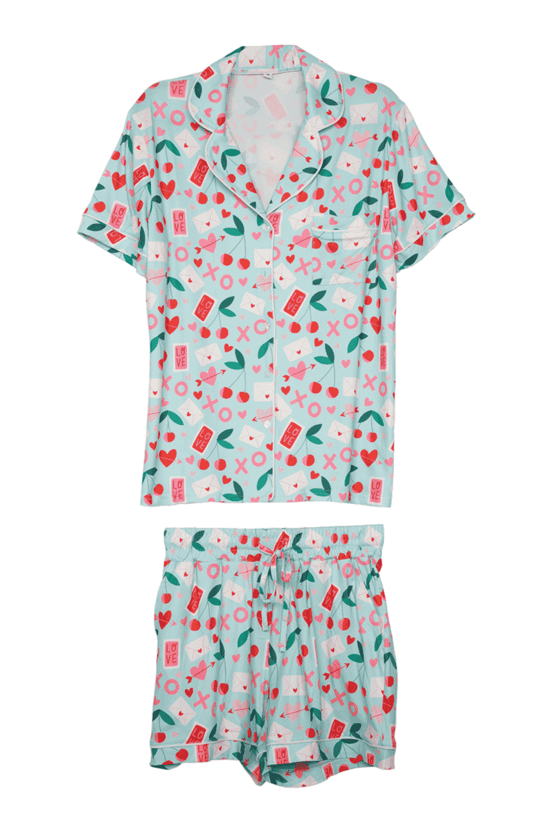 XO Cherries Wholesale Valentine's Pajamas Women