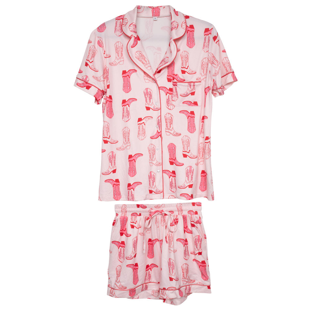 Light Pink Western Boots Wholesale Pajamas for Women