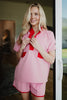 Pink & Red Wholesale Short Sleeve Snap Set