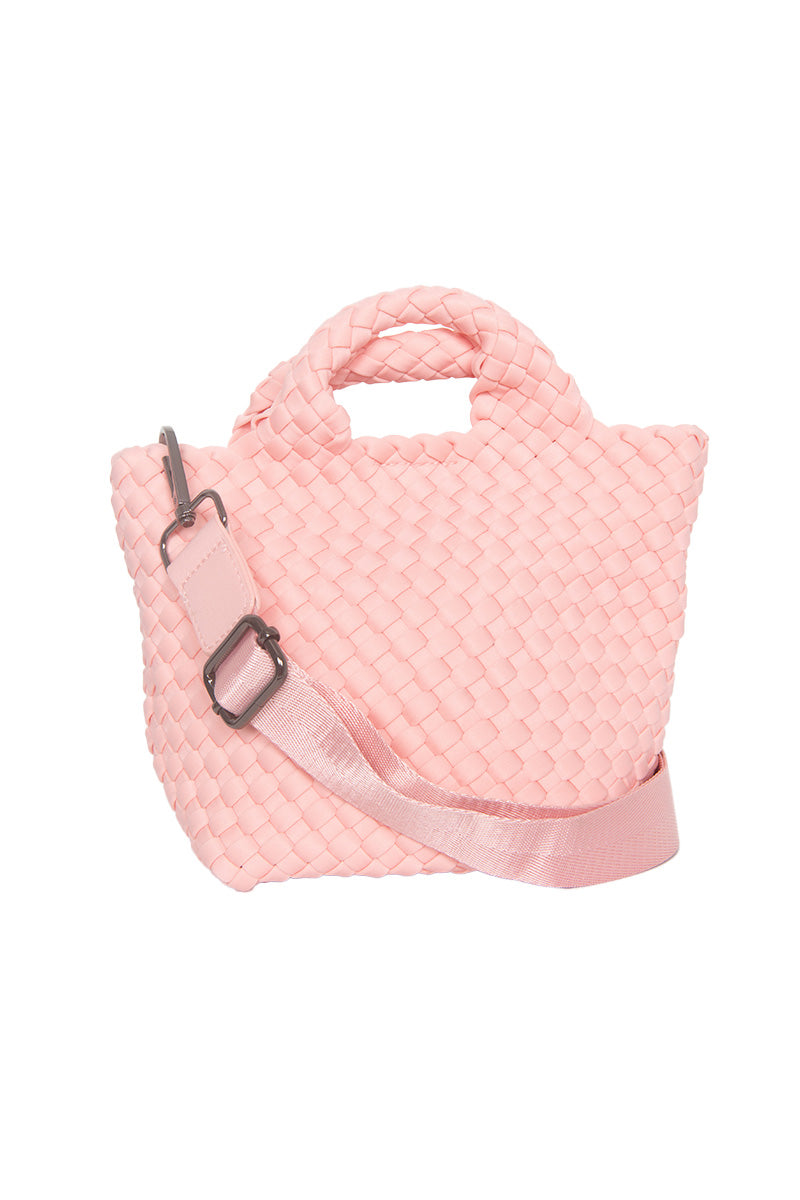 Light Pink Wholesale Woven Mini Bucket Bag
