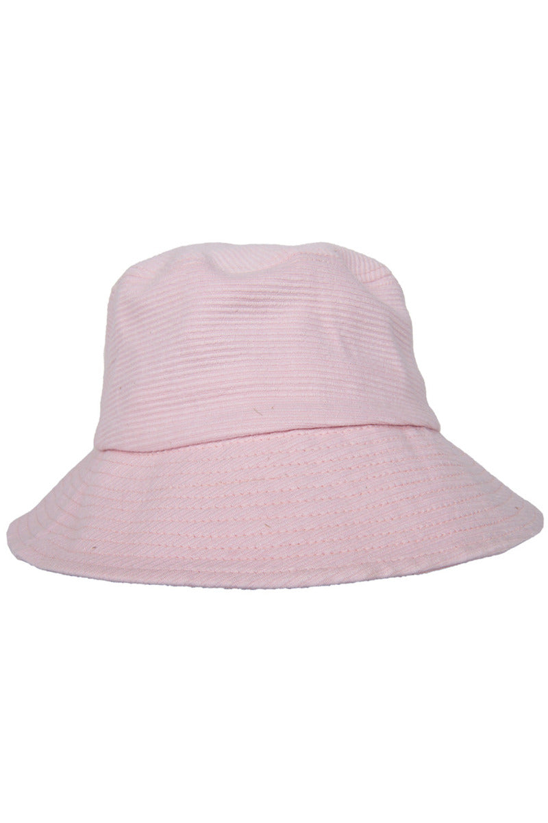 Light Pink Corded Wholesale Bucket Hat