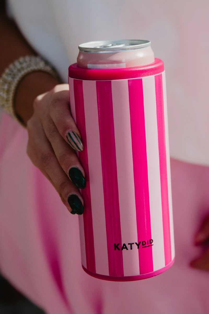 Pink and Hot Pink Striped Wholesale Drink Koozie