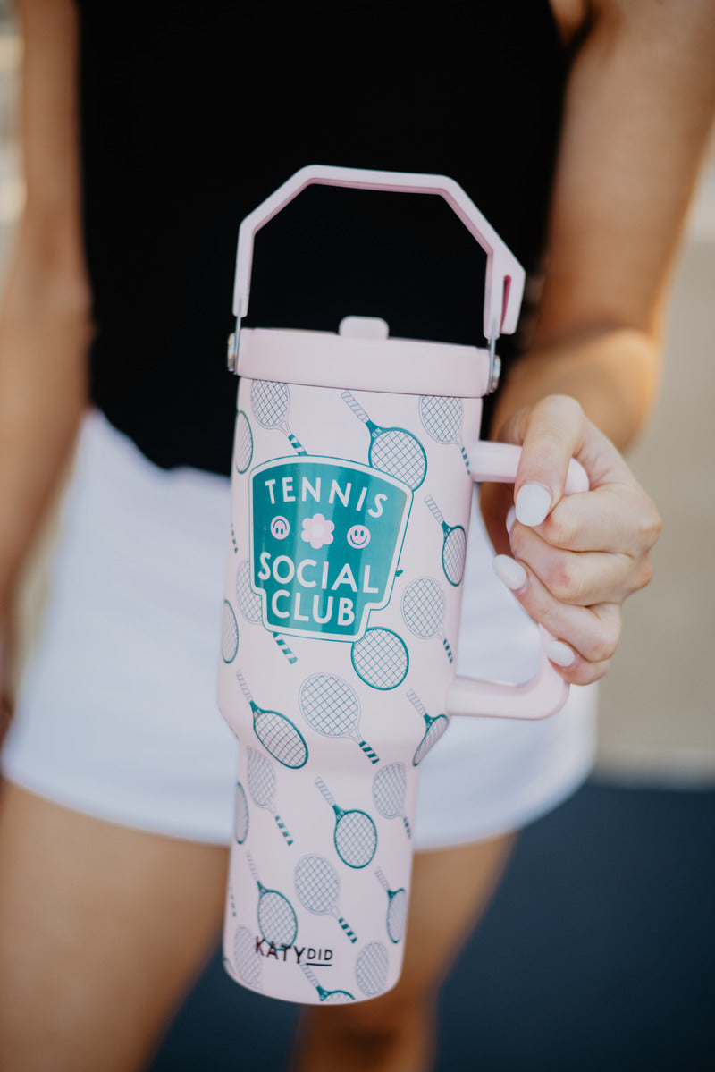 Tennis Social Club Wholesale 38 Oz Tumbler with Lid Handle