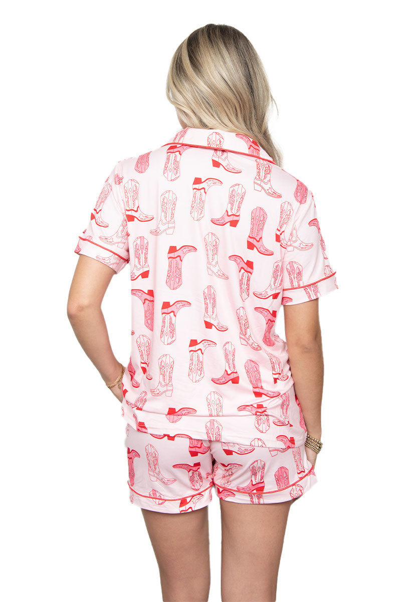 Light Pink Western Boots Wholesale Pajamas for Women