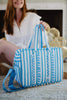 Blue Stripe Wholesale Women's Duffle Bag