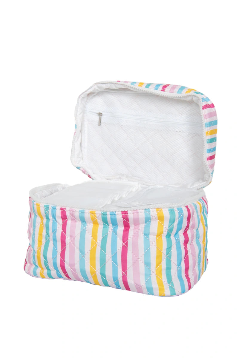 Multicolored Stripes Wholesale Make Up Bag