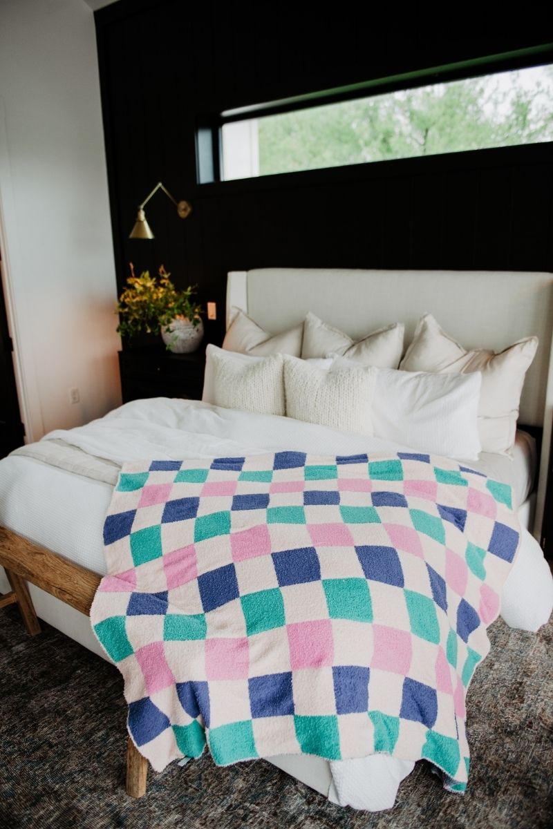 Multicolor Checkered Wholesale Oversized Throw Blanket