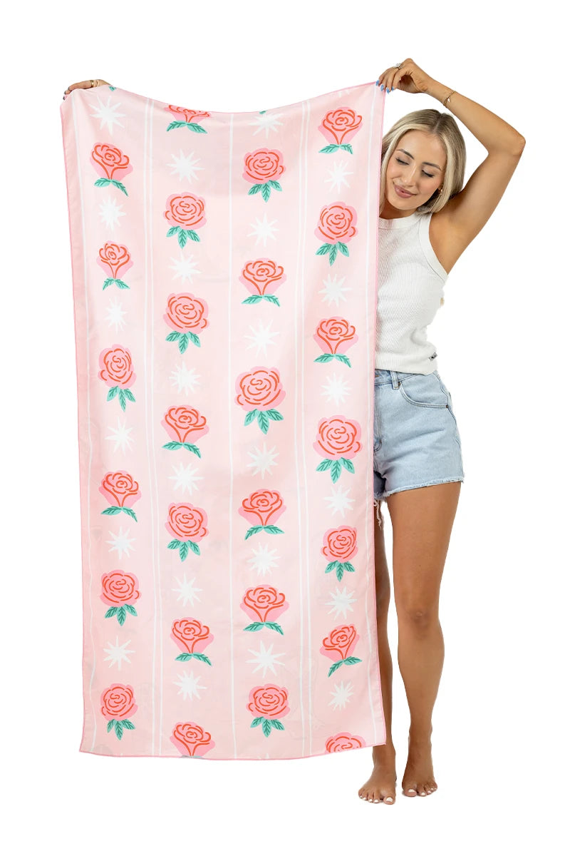 Boots and Flowers Wholesale Reversible Beach Towel