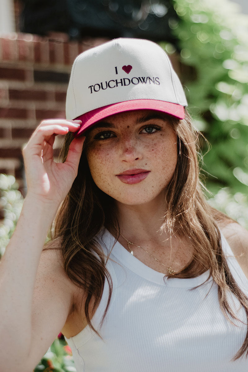I Heart Touchdowns Wholesale Trucker Hat Vintage