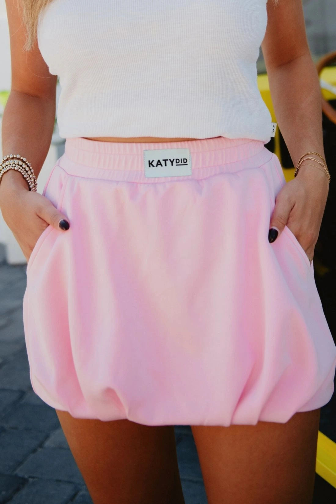 Pink Wholesale Mini Bubble Skirt