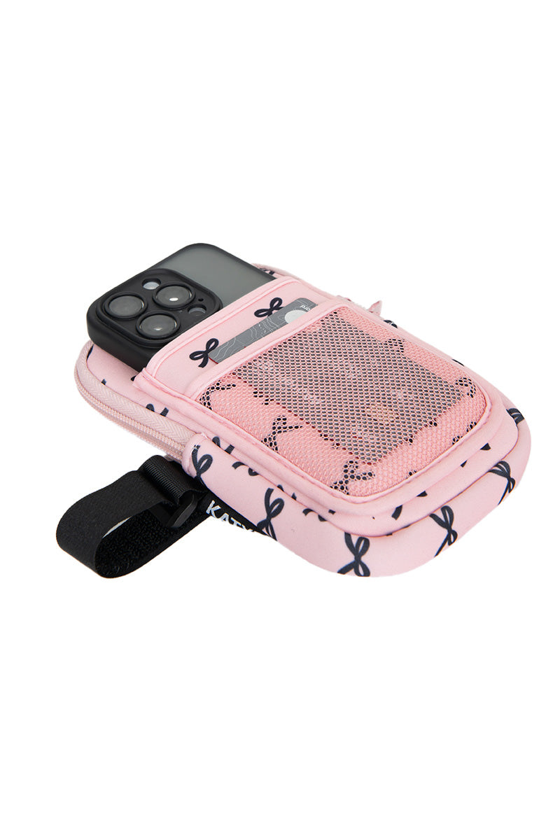 Black & Pink Mini Coquette Bows Tumbler ZIPPER POUCH
