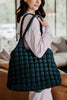 Forest Green Wholesale Rectangular Puffer Tote Bag