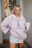 Light Purple Two-Toned Wholesale Sherpa Pullover Hoodies