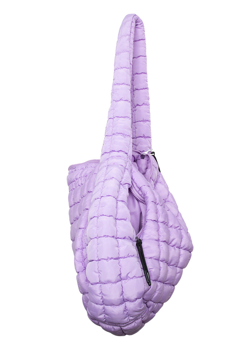 Light Purple Wholesale Oversized Quilted Hobo Tote Bag