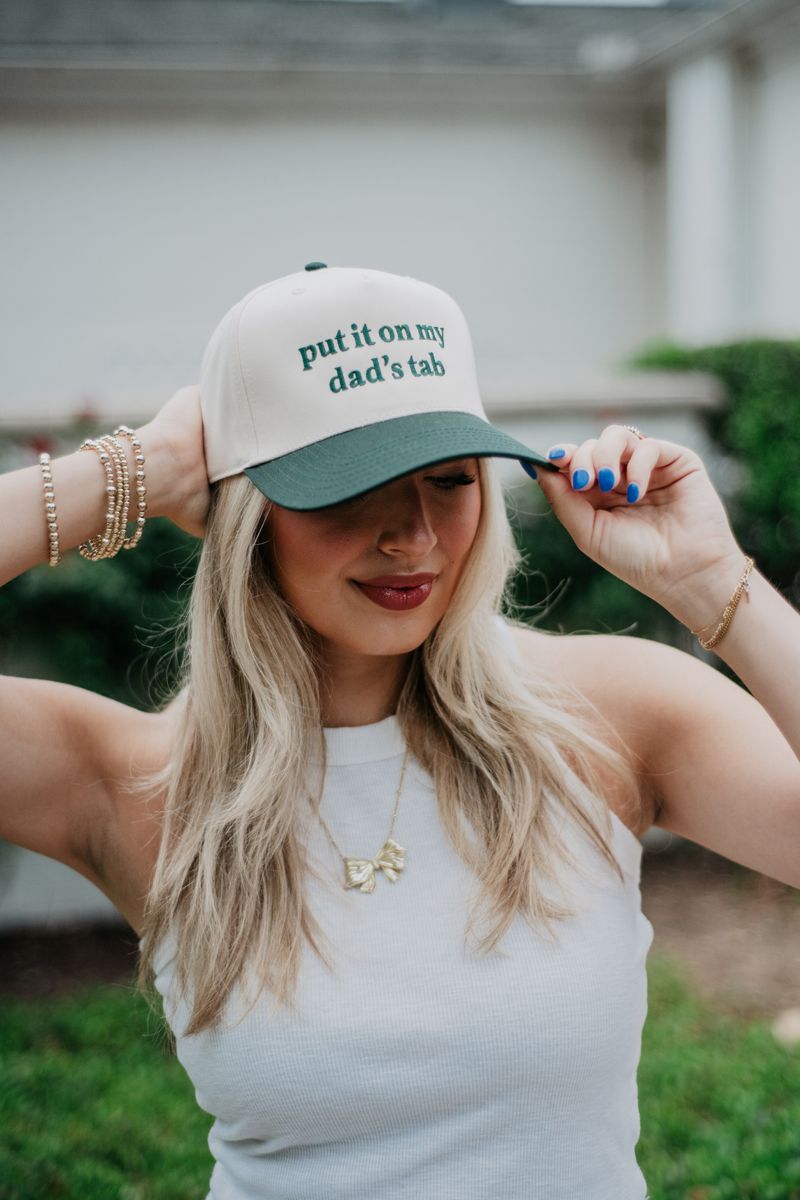 Put It On My Dad's Tab Wholesale Vintage Trucker Hats for Women