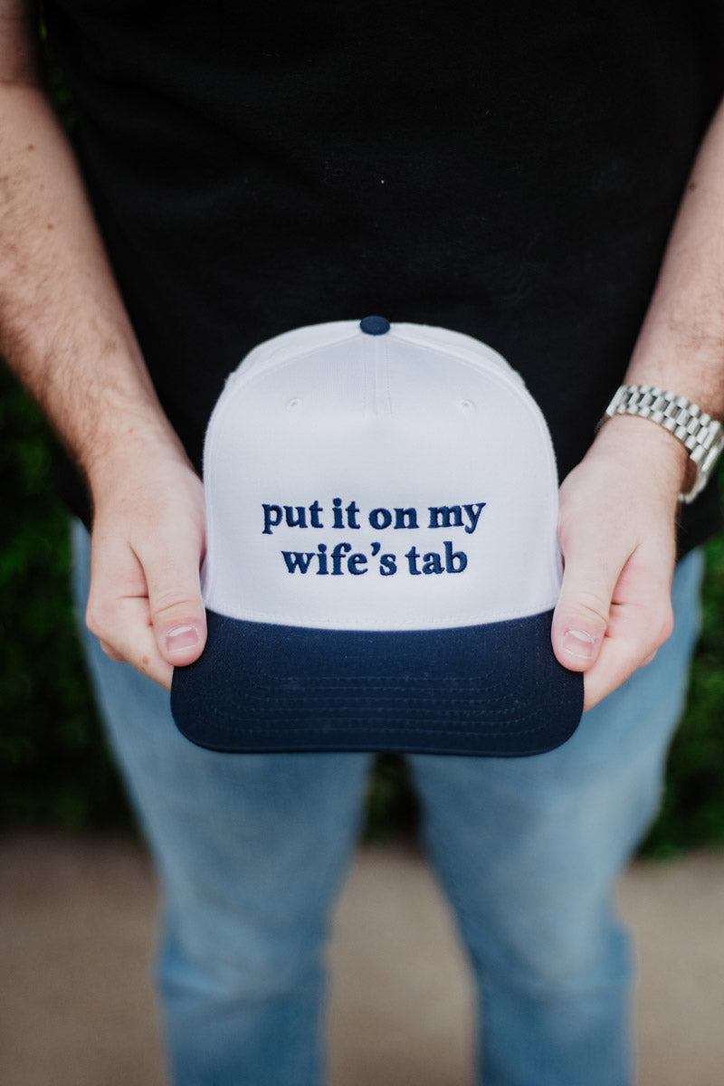 Put It On My Wife's Tab Wholesale Vintage Trucker Hats
