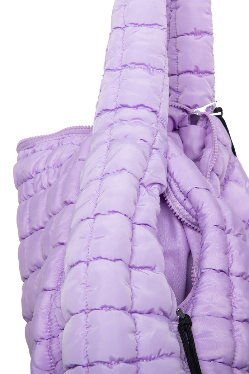 Light Purple Wholesale Oversized Quilted Hobo Tote Bag
