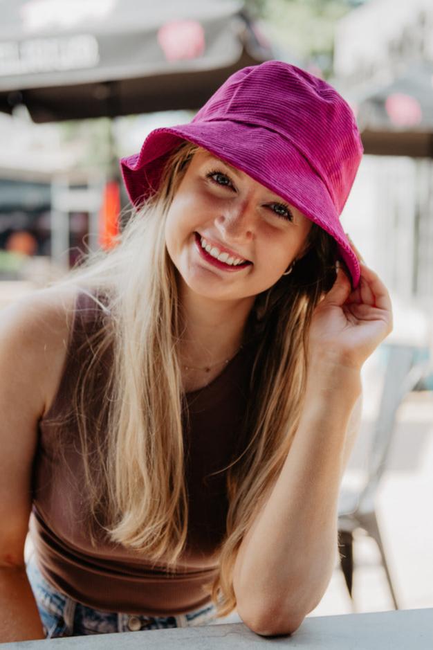 Raspberry Wholesale Corduroy Bucket Hat