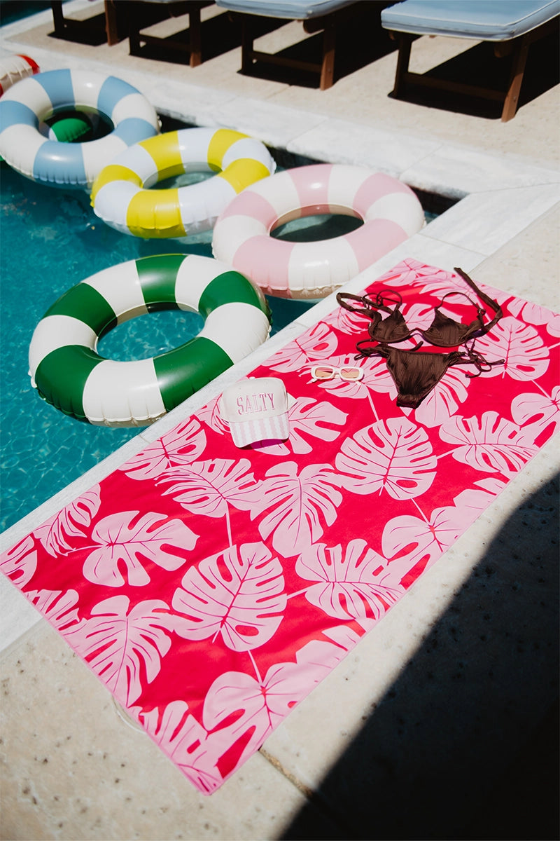 VACAY Stripes Leaves Wholesale Microfiber Towel
