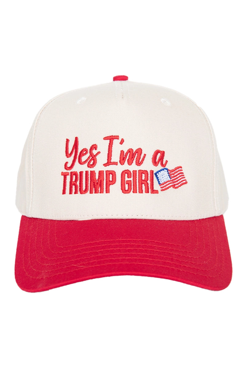 Yes, I'm A Trump Girl Two-Toned Vintage Hat for Women