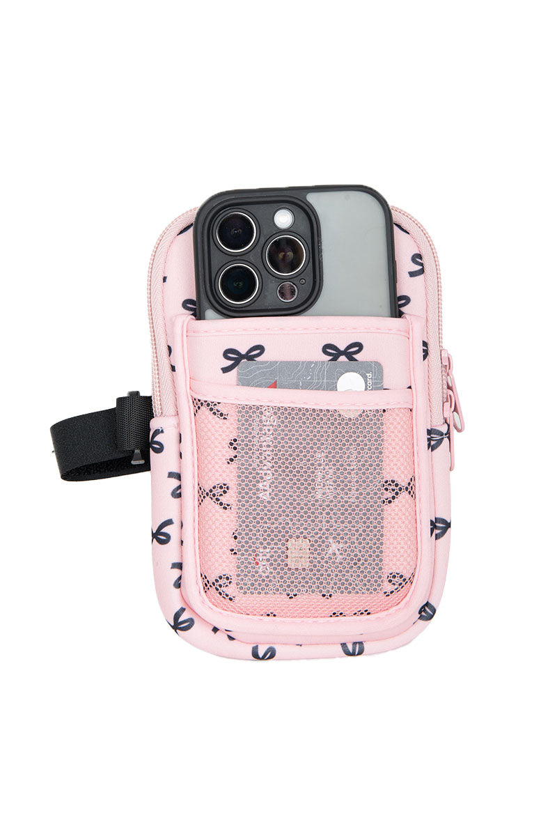 Black & Pink Mini Coquette Bows Tumbler ZIPPER POUCH