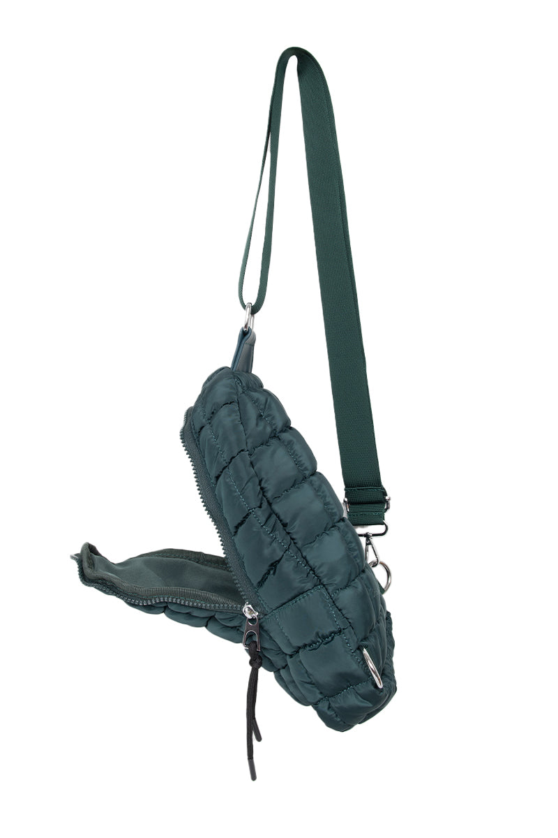 Forest Green Wholesale Crossbody Quilted Sling Bag