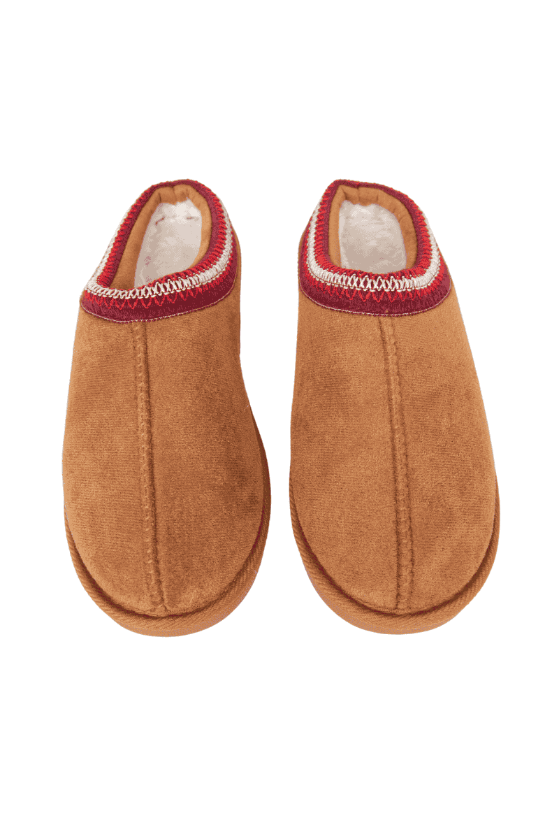 Chestnut Embroidered Wholesale Women's Slippers