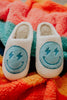 Turquoise and White Lightning Wholesale Happy Slippers
