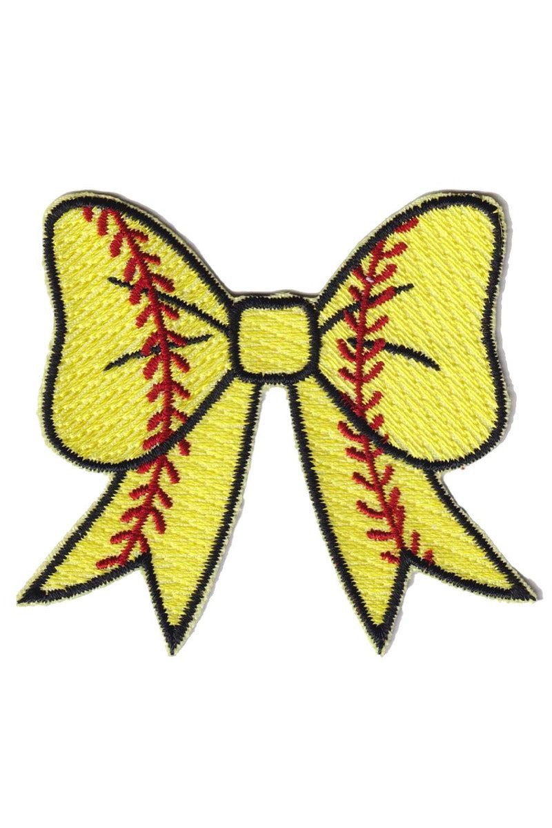 Softball Bow Hat Patch (SET OF 3)
