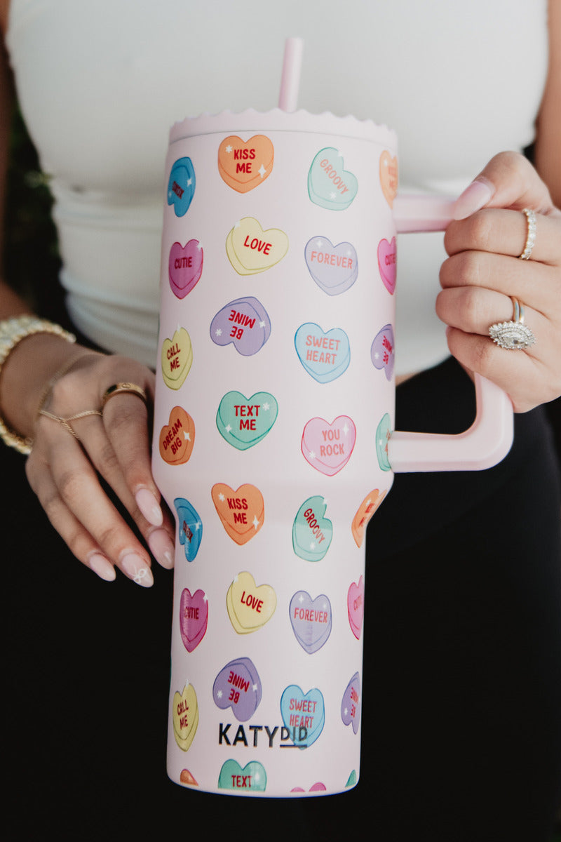 Candy Heart Valentine's Wholesale Tumbler Cup w/ Handle
