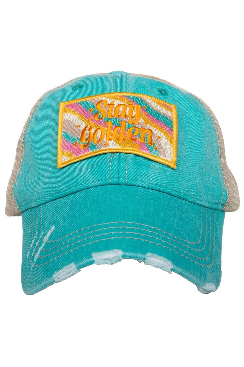 Stay Golden Black Wholesale Patch Foam Hats