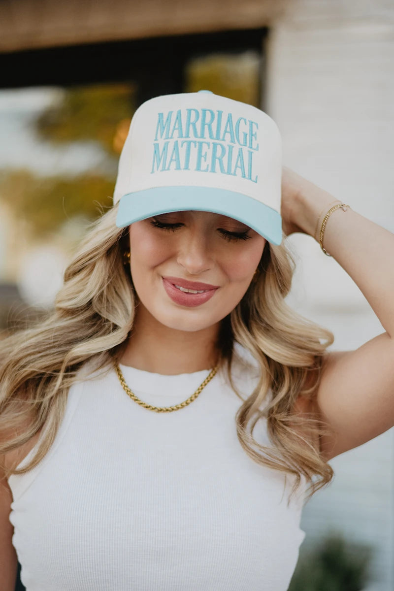 Marriage Material Wholesale Two-Toned Vintage Hat