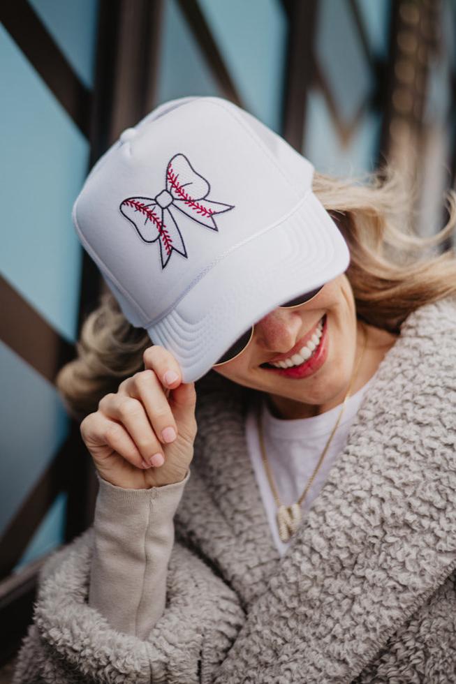 Baseball Bow Coquette Patch Wholesale Foam Trucker Hat