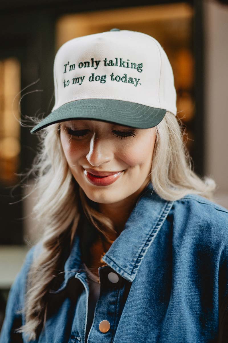 I'm Only Talking To My Dog Today Wholesale Two-Toned Hat