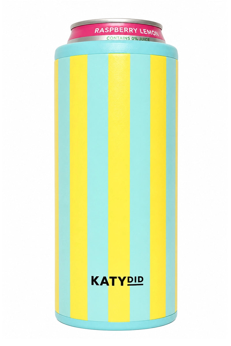 Yellow and Aqua Striped Wholesale Drink Sleeve