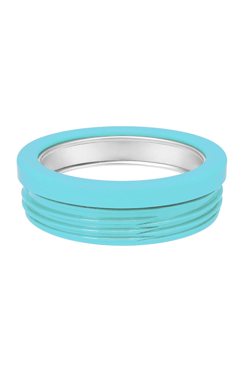 Yellow and Aqua Striped Wholesale Drink Sleeve
