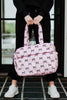 Black & Pink Mini Bows Wholesale Duffel Weekender