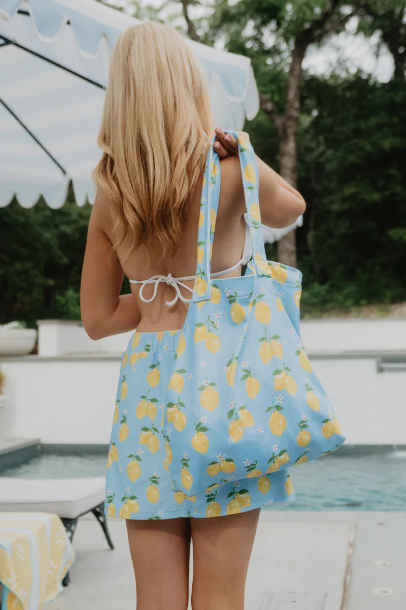 Zesty Lemons Wholesale Beach Tote Purse